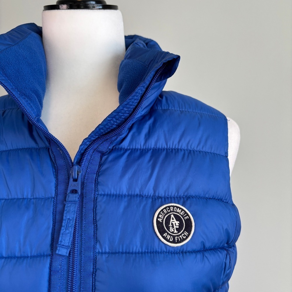 Y2K Abercrombie & Fitch Puffer Vest Outdoor Layering Gorpcore Blue Women's M